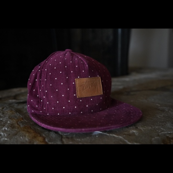 Stussy Polka Dot Corduroy Strap-Back Hat - Picture 1 of 2